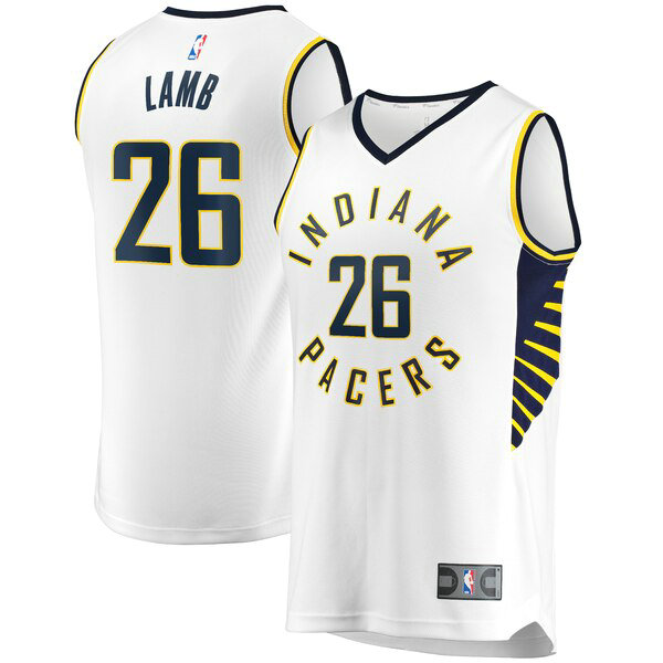 Maillot Indiana Pacers Homme Jeremy Lamb 26 Association Edition Blanc